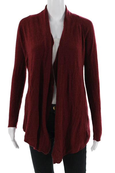 Magaschoni Womens Red 100% Cashmere Cardigan Long Sleeve Size XS