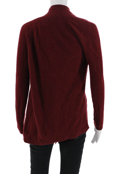Magaschoni Womens Red 100% Cashmere Cardigan Long Sleeve Size XS