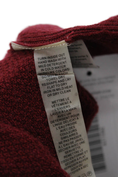 Magaschoni Womens Red 100% Cashmere Cardigan Long Sleeve Size XS