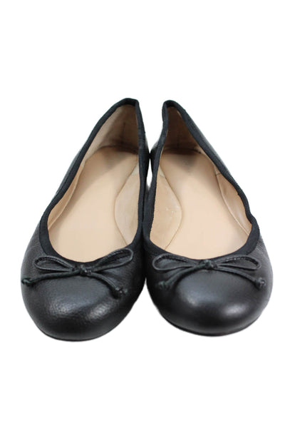 Banana Republic Womens Leather Slide On Ballet Flats Black Size 7 Medium