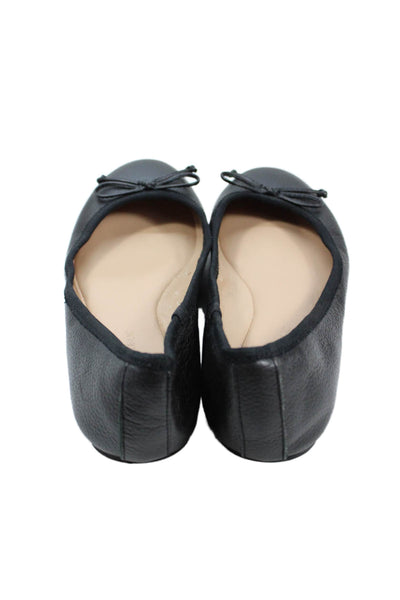 Banana Republic Womens Leather Slide On Ballet Flats Black Size 7 Medium