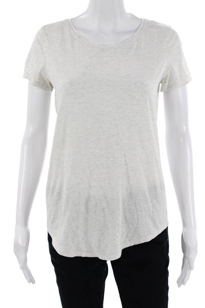 Lululemon Women Basic White Pima Cotton Short Sleeve T-Shirt Size 4