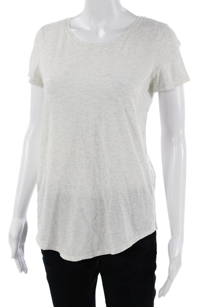 Lululemon Women Basic White Pima Cotton Short Sleeve T-Shirt Size 4