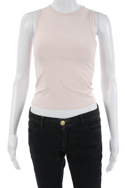 Only Hearts Women Basic Tank Pink Crew Neck 90% Nylon 10% Lycra Size S