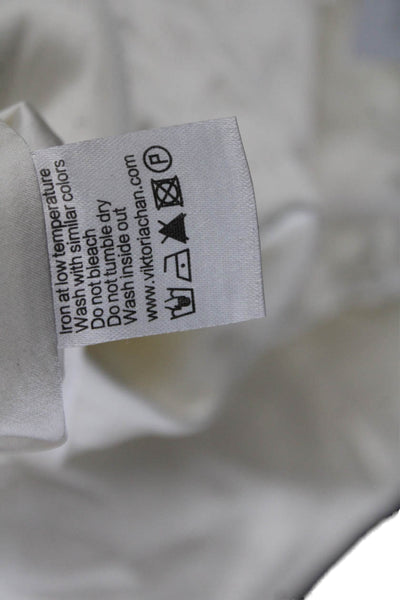 Viktoria Cham Womens Maxi Satin Slip Dress White Sleeveless Designer Size S