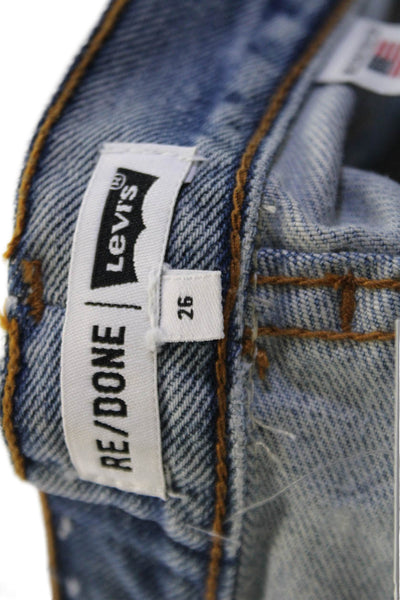 Re/Done Unisex Cropped Ankle Jeans Blue 90s Mid Rise Size 26