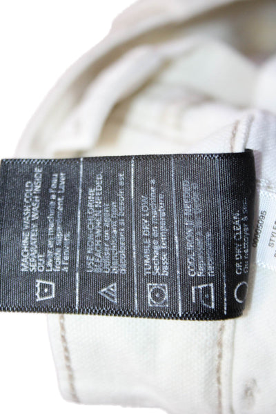 Vince Mens Cropped Carpenter Pants White 100% Cotton Size 34