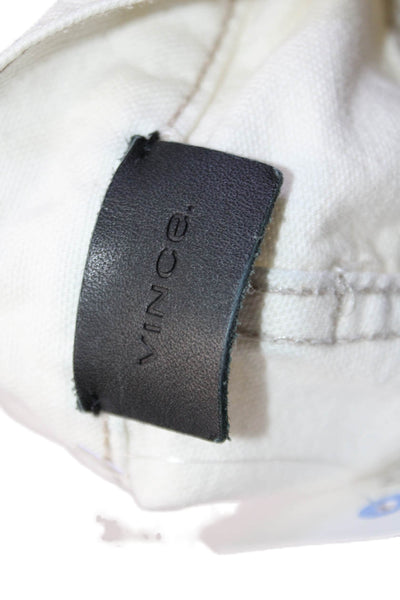 Vince Mens Cropped Carpenter Pants White 100% Cotton Size 34