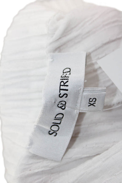 Solid & Striped Womens Cropped Pants White Rayon Nylon Size XS