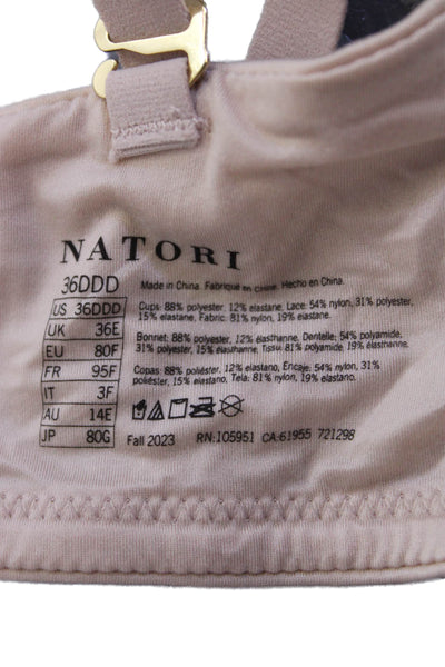 Natori Womens Under Wire Discreet Bra Mocha Beige Size 36 DDD