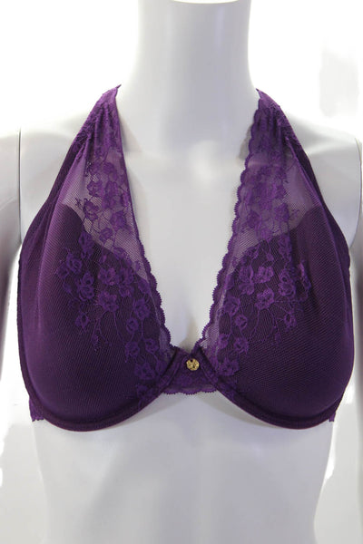 Natori Womens Under Wire Bra Deep Plum Purple Size 36 DDD