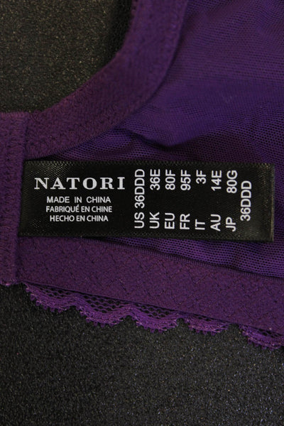 Natori Womens Under Wire Bra Deep Plum Purple Size 36 DDD
