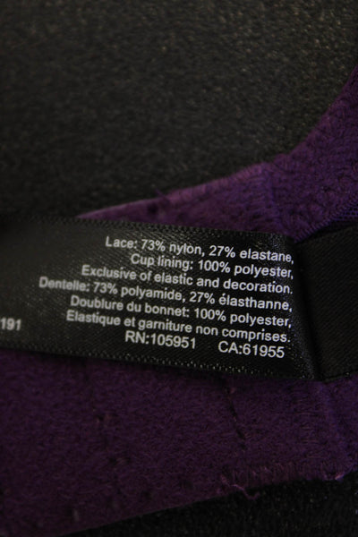 Natori Womens Under Wire Bra Deep Plum Purple Size 36 DDD