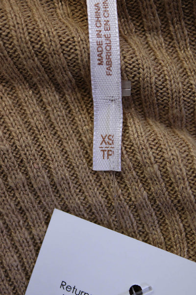 Free People Womens Boho Striped Button Cardigan Brown Long Sleeve Size XS