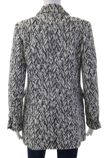 Banana Republic Womens Black Herringbone Button Blazer Size XS