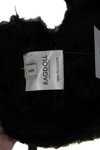 Ragdoll Unisex Pullover Sweater Black Crew Neck Long Sleeve Grunge Size S