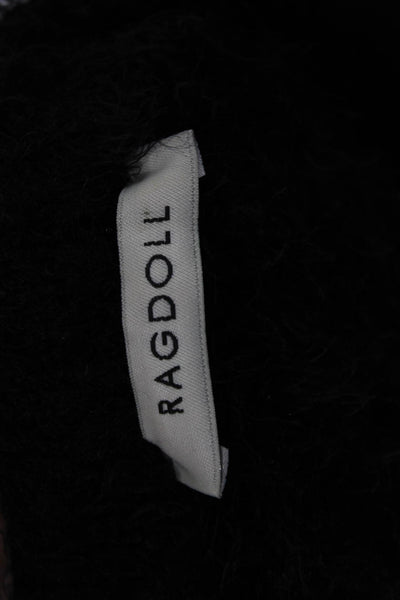 Ragdoll Unisex Pullover Sweater Black Crew Neck Long Sleeve Grunge Size S