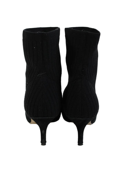 Marc Fisher Womens Pointed Toe Low Heel Sock Booties Black Size 6