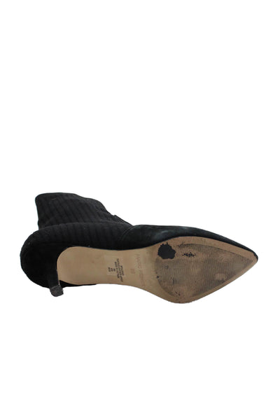 Marc Fisher Womens Pointed Toe Low Heel Sock Booties Black Size 6