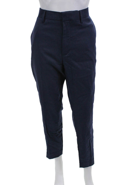 Banana Republic Unisex Dark Blue Cropped Ankle Dress Pants Size 32