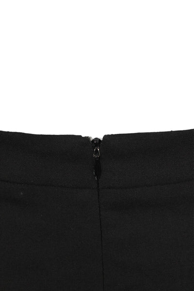 Club Monaco Women Straight Pencil Skirt Black Wool Blend Short Size 4