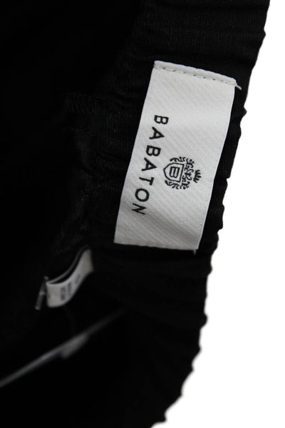 Babaton Unisex Cropped Cargo Ankle Pants Black 67% Viscose 33% Linen Size 0