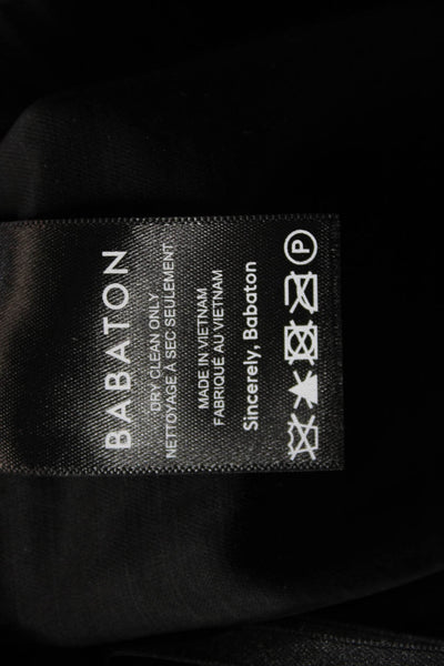 Babaton Unisex Cropped Cargo Ankle Pants Black 67% Viscose 33% Linen Size 0