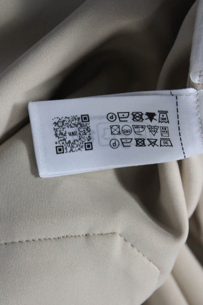 Zara Womens Beige Military Jacket Snap Closure Long Sleeve Size XS