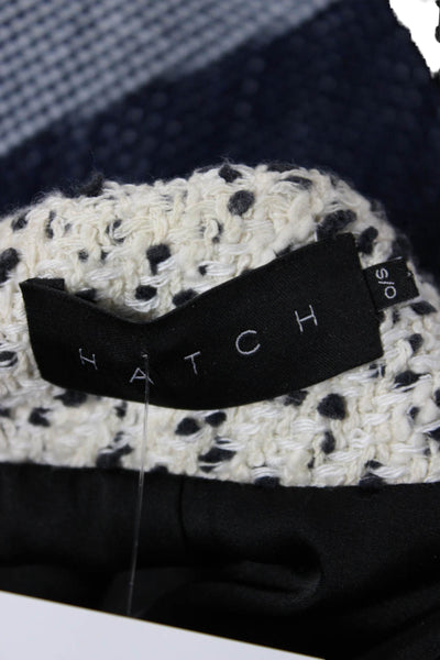 Hatch Unisex Beige Polka Dot Cardigan V Neck Long Sleeve Bohemian Size One Size