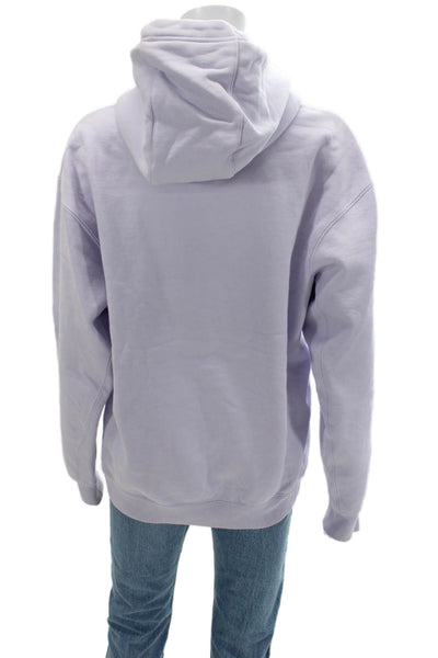 Nike Womens Pullover Hoodie Purple Drawstring Quotes Size S