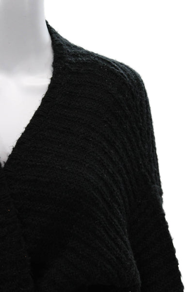 Amuse Society Unisex Black V-Neck Cardigan Long Sleeve Size XS
