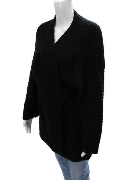 Amuse Society Unisex Black V-Neck Cardigan Long Sleeve Size XS