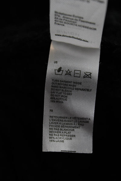 Amuse Society Unisex Black V-Neck Cardigan Long Sleeve Size XS