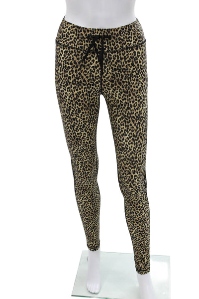 The Upside Women Ankle Jogger Leggings Beige Animal Print Polyamide Size 4