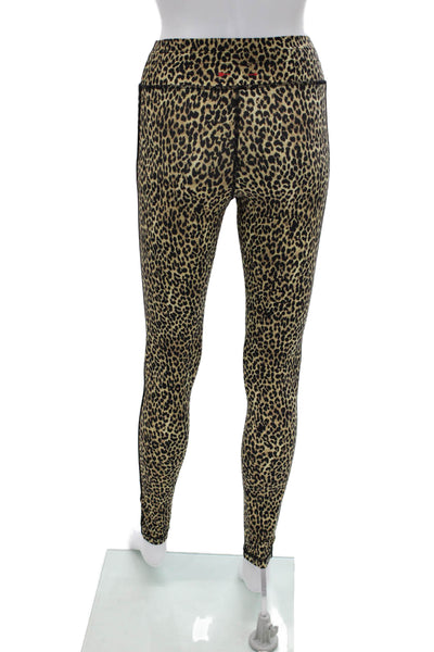 The Upside Women Ankle Jogger Leggings Beige Animal Print Polyamide Size 4