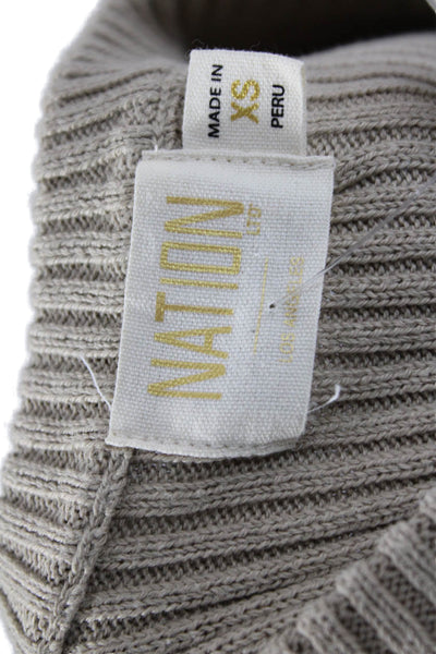 Nation LTD Women Pullover Striped Pima Cotton Sweater Size XS