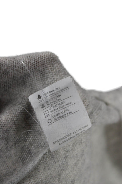 Vince Women Gray Cashmere V-Neck Pullover Sweater Long Sleeve Size XS