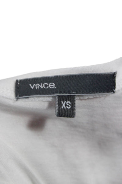 Vince Women White Basic Crew Neck Short Sleeve T Shirt Size XS