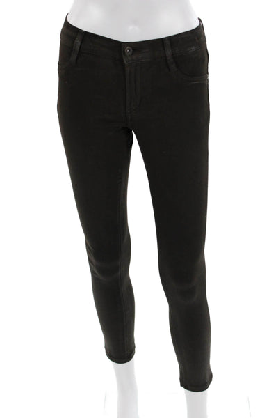 James Jeans Women Ankle Skinny Black Jeans Mid Rise Size 25
