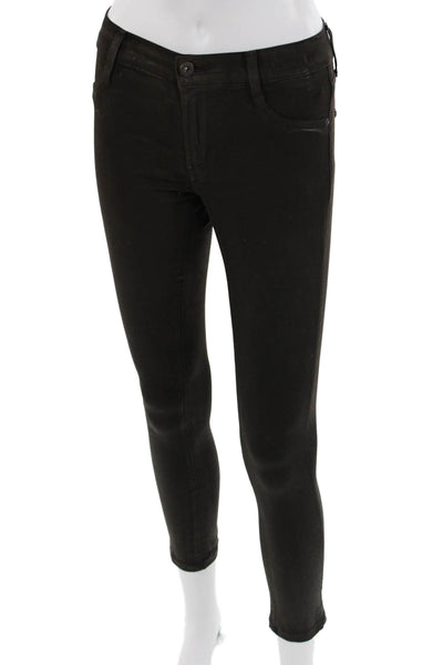 James Jeans Women Ankle Skinny Black Jeans Mid Rise Size 25