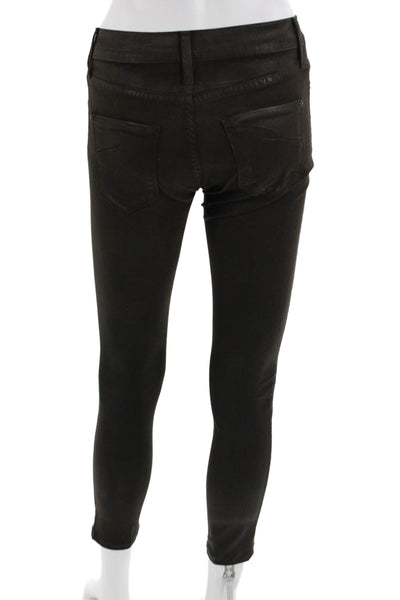 James Jeans Women Ankle Skinny Black Jeans Mid Rise Size 25