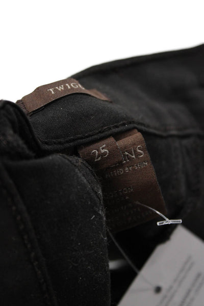 James Jeans Women Ankle Skinny Black Jeans Mid Rise Size 25