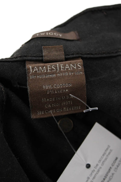 James Jeans Women Ankle Skinny Black Jeans Mid Rise Size 25
