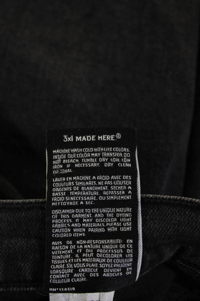 3x1 NYC Womens Cropped Straight Jeans Dark Gray Size 26