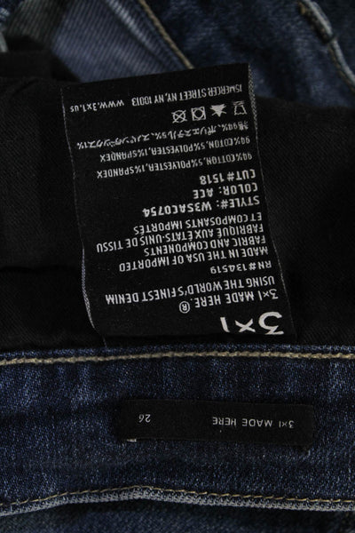 3x1 NYC Womens Dark Blue Cropped Ankle Jeans Size 26