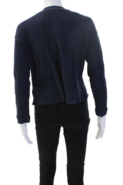 Everlane Womens Button-Up Dark Blue Organic Cotton Long Sleeve Size XS