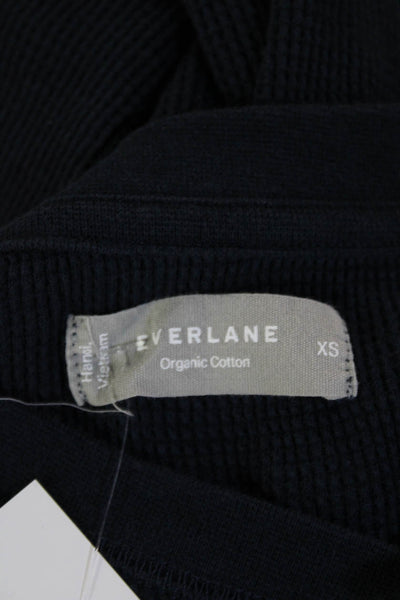 Everlane Womens Button-Up Dark Blue Organic Cotton Long Sleeve Size XS