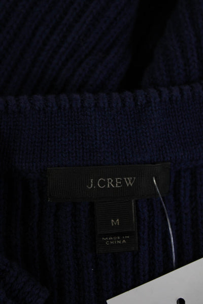 J Crew Women Pullover Sweater Dark Blue Sleeveless Crew Neck Size M