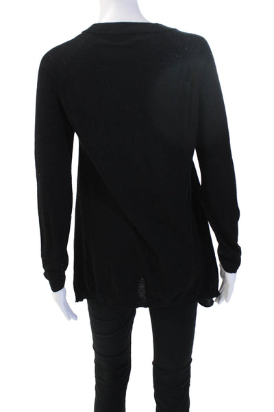 Zimmermann Women Pullover V Neck 100% Wool Black Long Sleeve Size 1
