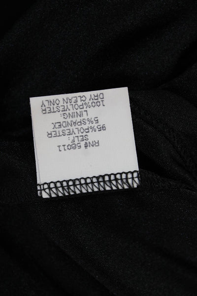 David Meister Women Sheath Dress Black 3/4 Sleeve Mid Calf Size 2